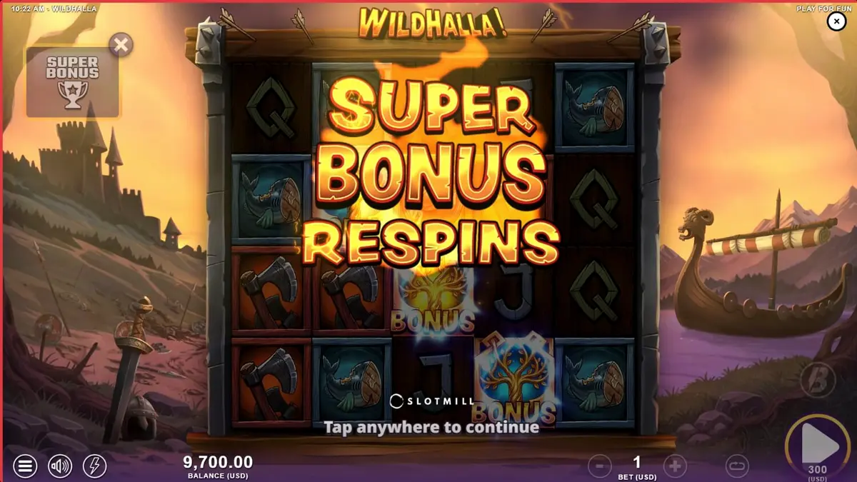Cenário épico de Wildhalla com elementos nórdicos e guerreiros vikings