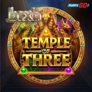 Interface do slot Temple of Three com temática egípcia